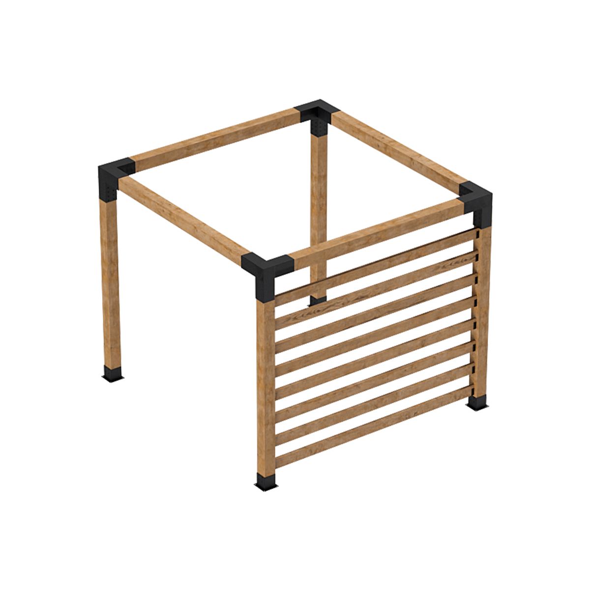 PERGOLA TERMOFURU BYGGESETT 2,4m X 2,4m X 2,4m